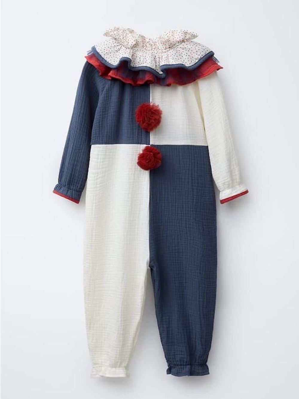 ZARA Kids Vintage-Style Clown Jumpsuit Costume – Size 5–7 Years